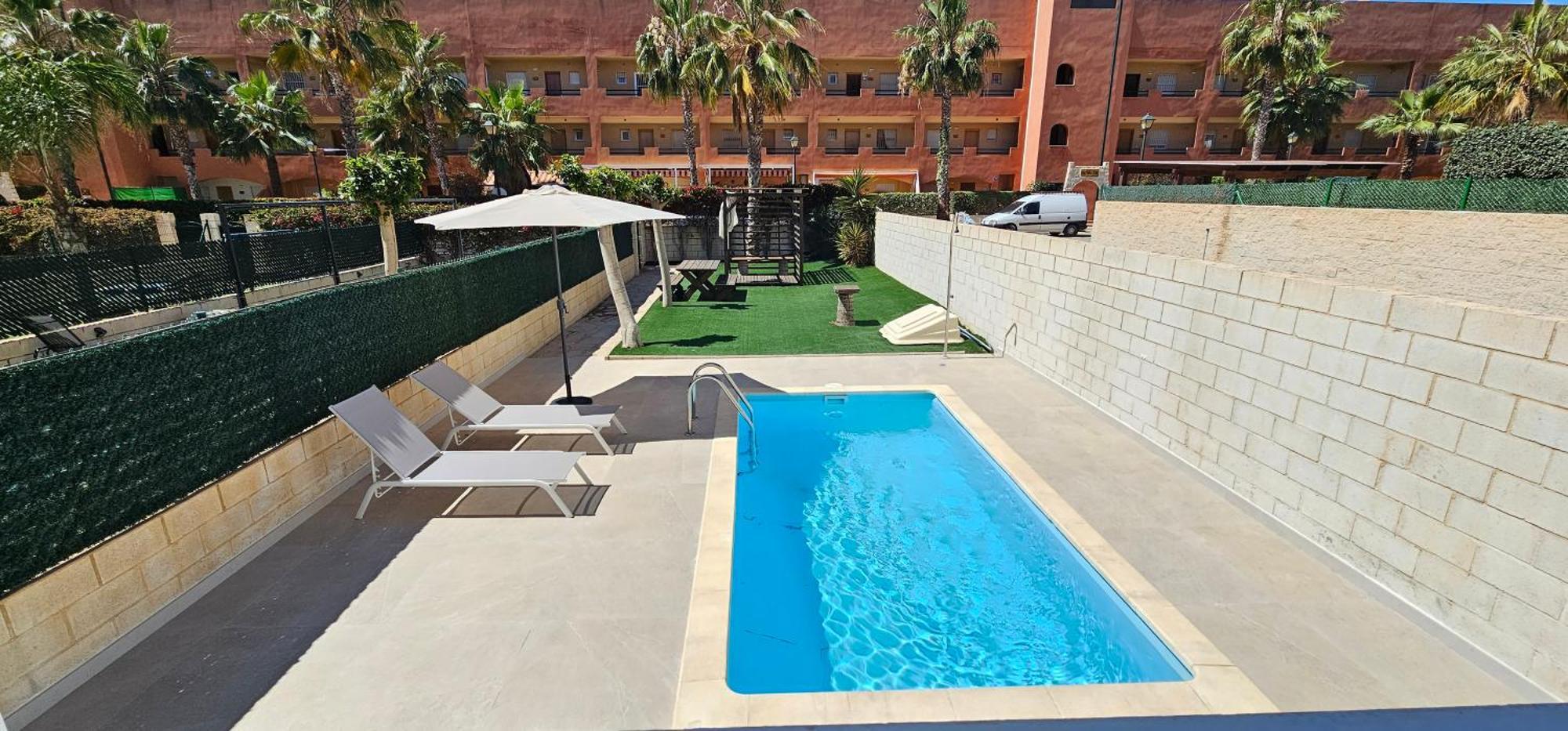 Homes Of Spain, Apartamentos Paraiso Vera Playa, Fatu Hiva, Bajo A Con Piscina Privada En Jardin Privado, Primera Linea De Playa, Wifi Zewnętrze zdjęcie